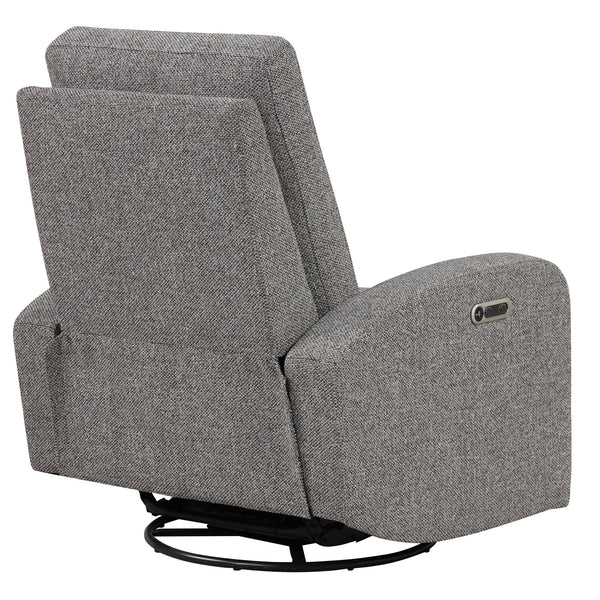 Thriller - Natural Beauty Grey Power Swivel Glider Recliner Two Pack