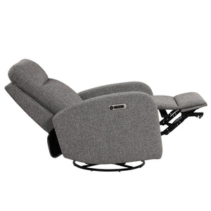 Thriller - Natural Beauty Grey Power Swivel Glider Recliner