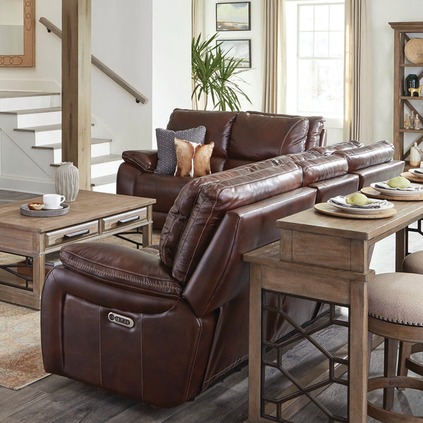 Vail - Burnt Sienna Power Reclining Sofa Loveseat and Recliner