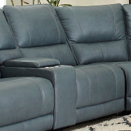 Whitman - Verona Azure - Powered By Freemotion Power Cordless Armless Recliner