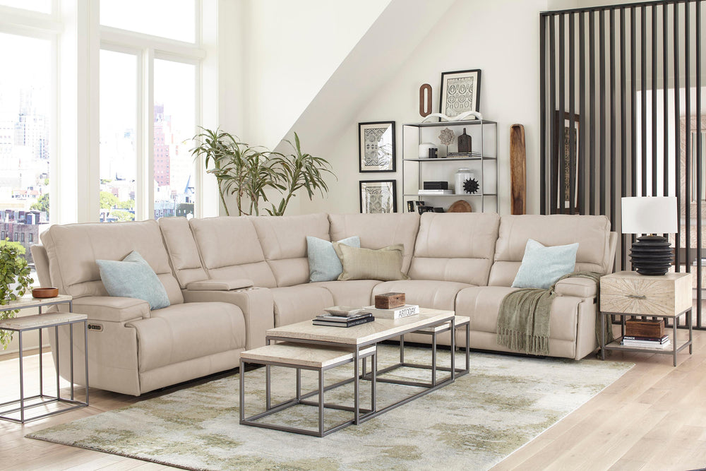Whitman - Verona Linen - Powered By Freemotion Cordless Power Right Arm Facing Recliner