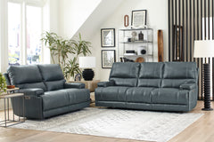 Whitman - Verona Azure - Powered By Freemotion Cordless Power Reclining Loveseat