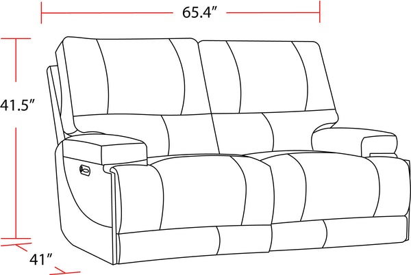 Whitman - Verona Linen - Powered By Freemotion Cordless Power Reclining Loveseat
