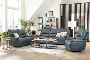 Whitman - Verona Azure - Powered By Freemotion Cordless Power Sofa