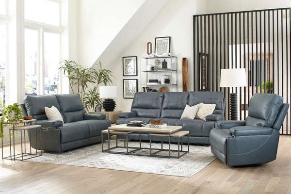 Whitman - Verona Azure - Powered By Freemotion Cordless Power Sofa