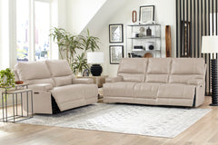Whitman - Verona Linen - Powered By Freemotion Power Reclining Sofa Loveseat and Recliner