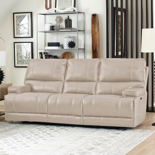 Whitman - Verona Linen - Powered By Freemotion Power Reclining Sofa Loveseat and Recliner