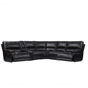 Whitman - Verona Coffee - Powered By Freemotion 6 Piece Modular Power Reclining Sectional with Power Adjustable Headrests