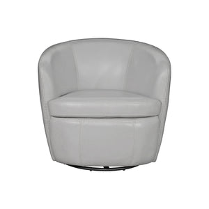 Barolo - Steamboat Ice 100% Italian Leather Swivel Club Chair Two Pack