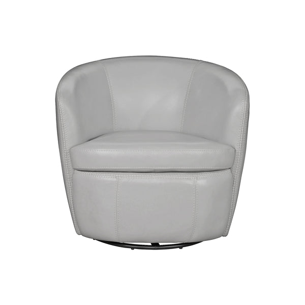 Barolo - Steamboat Ice 100% Italian Leather Swivel Club Chair Two Pack