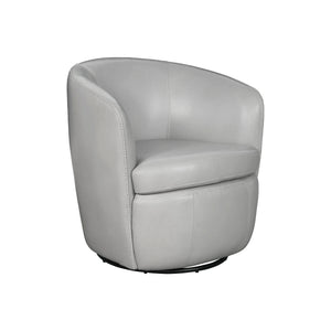Barolo - Steamboat Ice 100% Italian Leather Swivel Club Chair Two Pack
