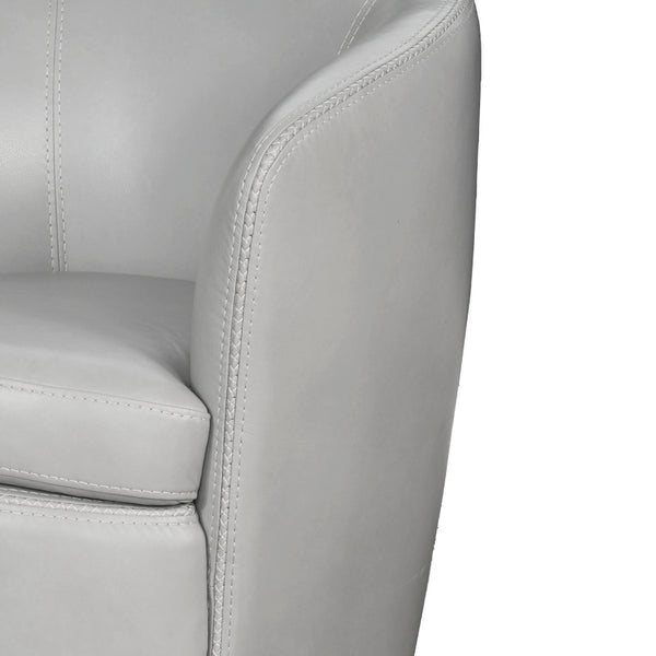 Barolo - Steamboat Ice 100% Italian Leather Swivel Club Chair Two Pack