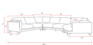 Escape - Mirage Mist 4 Piece Modular Sectional
