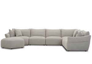 Playful - Canes Cobblestone Ottoman with Casters