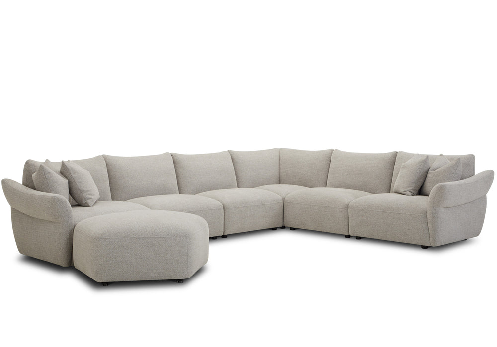 Playful - Canes Cobblestone 6 Piece Modular Sectional