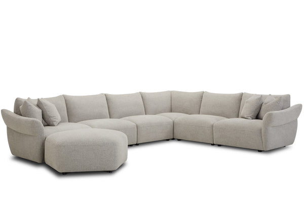 Playful - Canes Cobblestone 6 Piece Modular Sectional