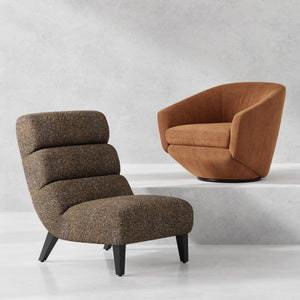 The Twist - Elise Rust Swivel Chair Two Pack