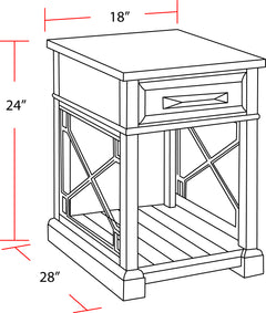 Sundance - Smokey Grey Chairside Table