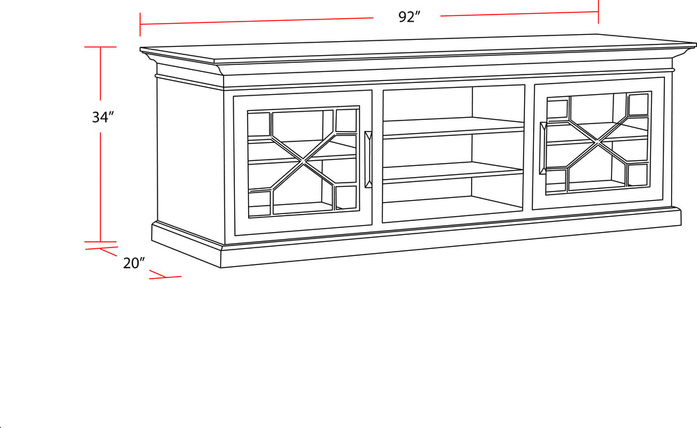 Sundance - Smokey Grey 92 In. TV Console