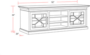 Sundance - Smokey Grey 92 In. TV Console