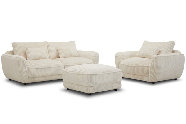 Utopia - Mega Ivory Chair and A Half with Lumbar Pillow