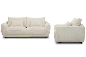 Utopia - Mega Ivory Sofa and 2 Chair and Half