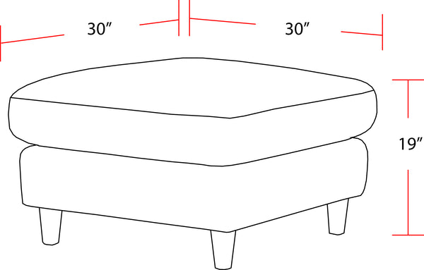 Vogue - Farlo Chalk Ottoman