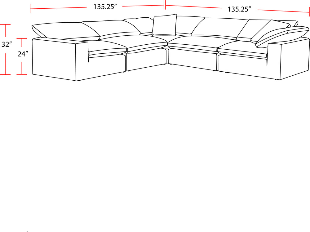 Exhale - Mathis Thunder 5 Piece Modular Sectional