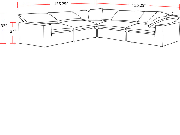 Exhale - Mathis Thunder 5 Piece Modular Sectional