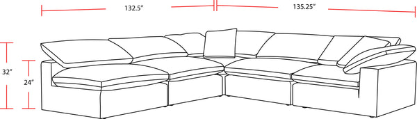 Exhale - Mathis Thunder 5 Piece Modular Sectional
