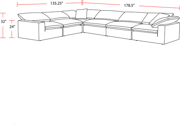 Exhale - Mathis Thunder 6 Piece Modular Sectional