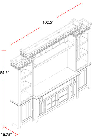 Tidewater 62 In. Console Entertainment Wall