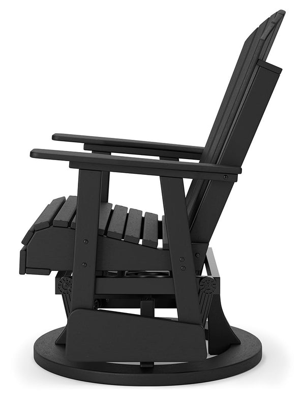 Hyland Wave - Black - Swivel Glider Chair