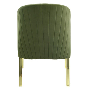 Fallon - Side Chair (Set of 2) - Green Velvet & Mirrored Gold