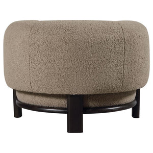 Lawler - Upholstered Barrel Back Accent Chair - Mushroom
