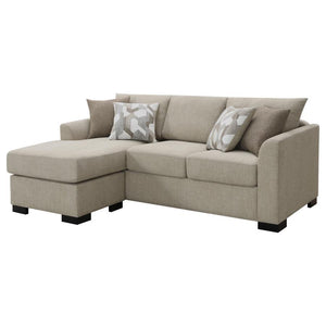 Storey - Upholstered Sleeper Sectional Chaise Sofa - Camel
