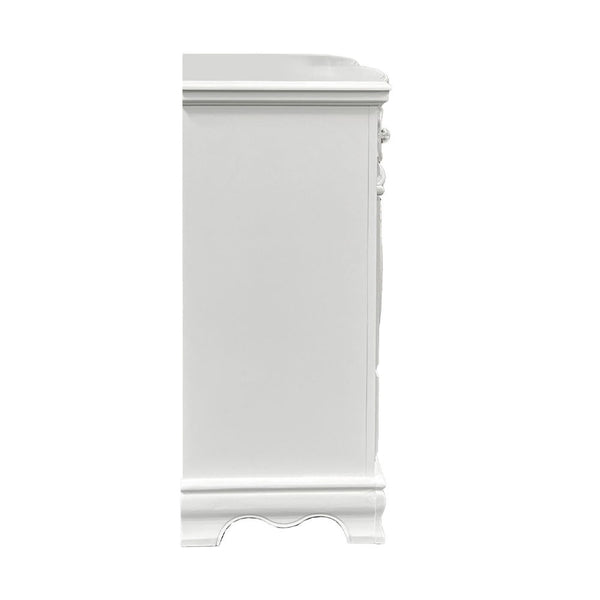  Single Rossete Handle (4 Bottom Drawer) Construction Wooden Case-Frame: Bow Top Shape Wood Ba