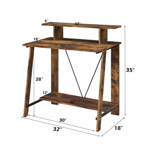 Nypho - Writing Desk - Weathered Oak & Black Finish