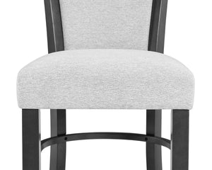 Camelia - 5 Piece Counter Dining Room Set - Black / Pearl Silver