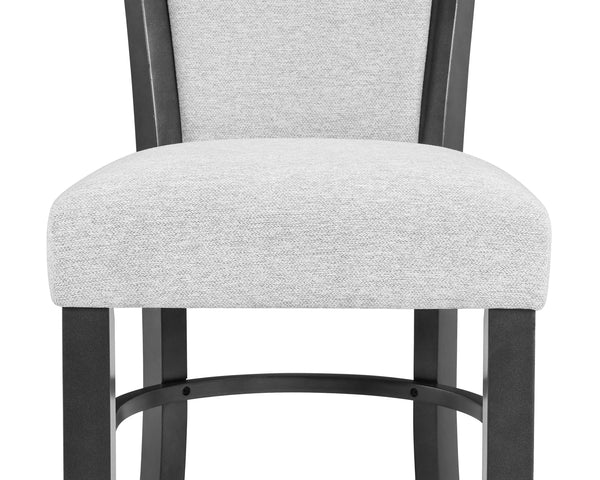 Camelia - 5 Piece Counter Dining Room Set - Black / Pearl Silver
