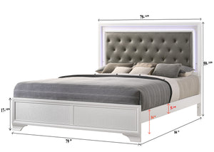 Lyssa - King 4 Piece Bedroom Set - White