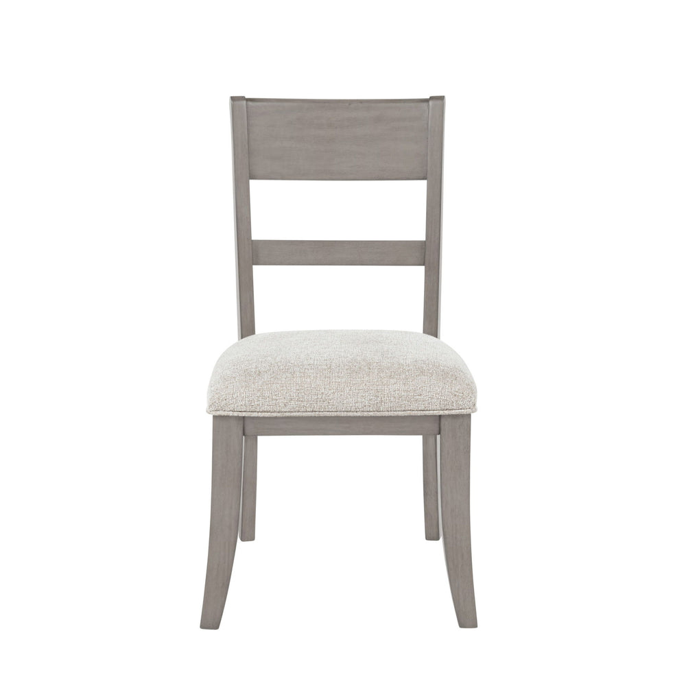 The Mariana Wood Back Side Chairs in Vintage Mocha, sold as a set of two, are crafted from solid Rubberwood, premium manufactured woods, and Acacia wood veneers, offering both beauty and durability. Each chair is meticulously finished with hand-distressed