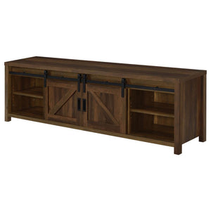Madra - 2-Door Engineered Wood TV Stand - Dark Pine