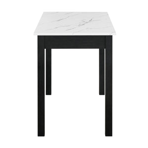 Rylee - Faux Marble Desk - Black / White