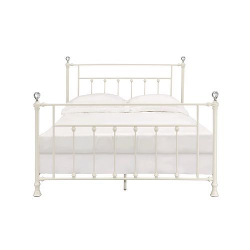  and rustic styles. With graceful details such as crystal-like accents on the bedposts and slatted headboard and footboard. This Comet bed is not only visually striking it is als