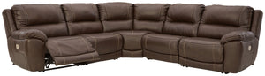 Dunleith - Chocolate - Power Sectional 5 Pc