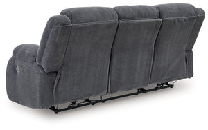 Observation - Steel - Reclining Power Sofa With Drop Down Table
