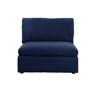 The grand dimensions of the Crosby sectional sofa set will have you singing for joy! Upholstered in a dreamy, deep blue fabric, this reversible modular sectional set is easily convertible into the shape that best fits your lifestyle. Each piece of this co