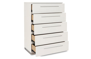  ripple-free surface and a glossy white laminate finish for a sleek