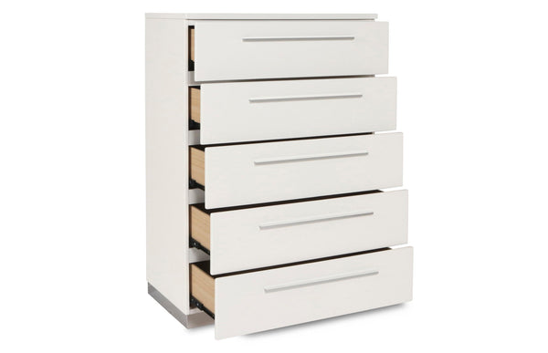  ripple-free surface and a glossy white laminate finish for a sleek